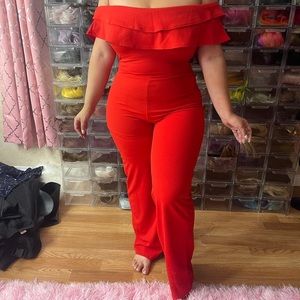 Red jumpsuit